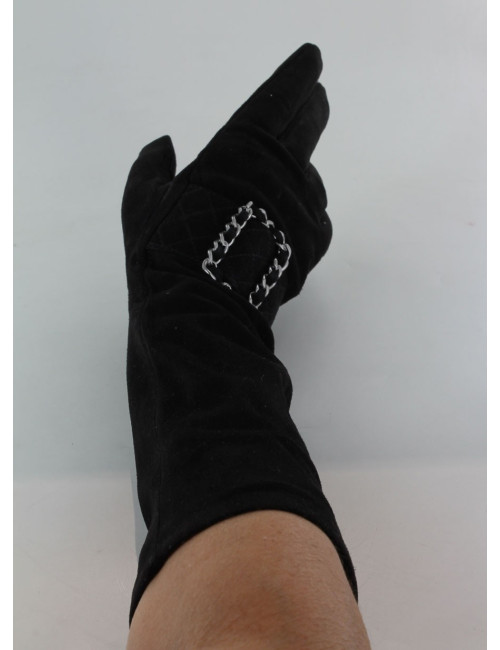 gants CHANEL mi-longs noirs  T7
