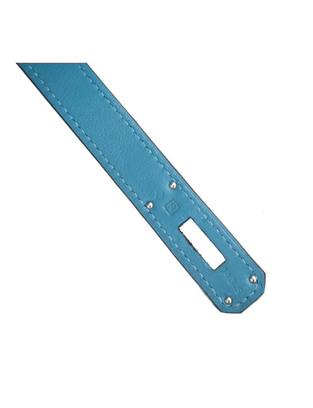 Sac HERMES Kelly II 35 en cuir de veau swift bleu izmir avec bandoulière