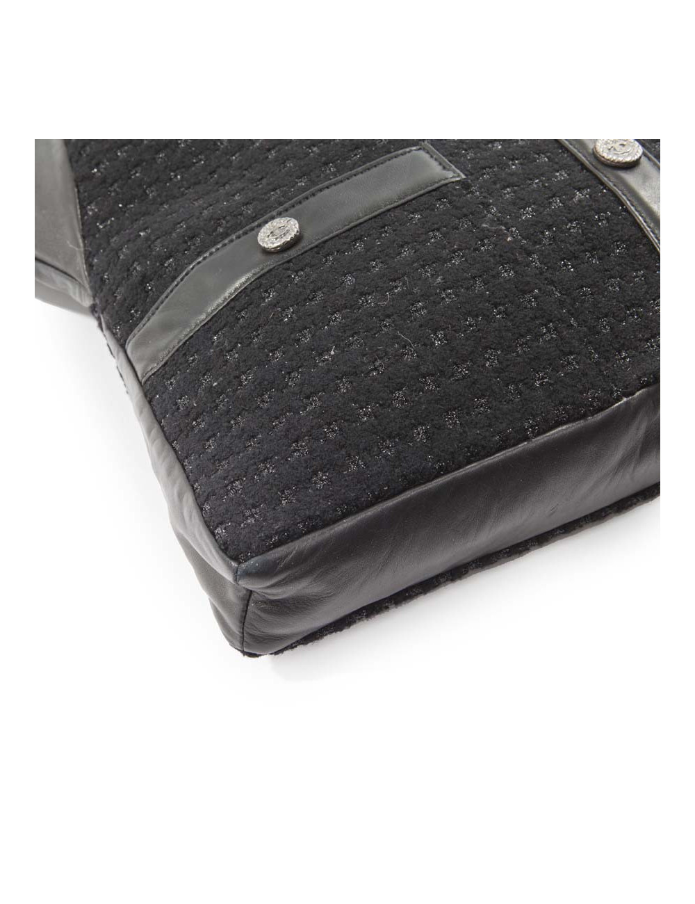 Sac CHANEL Girl en tweed noir et brillants 