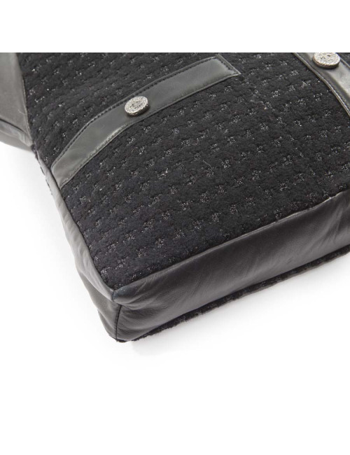 Sac CHANEL Girl en tweed noir et brillants 