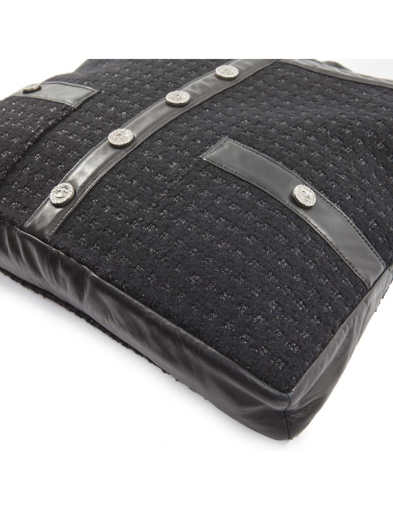 Sac CHANEL Girl en tweed noir et brillants 
