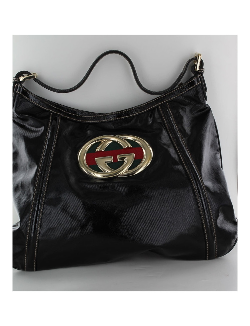 sac GUCCI en vernis noir
