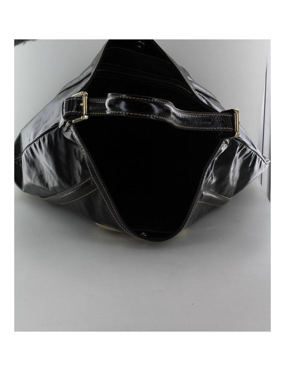 sac GUCCI en vernis noir