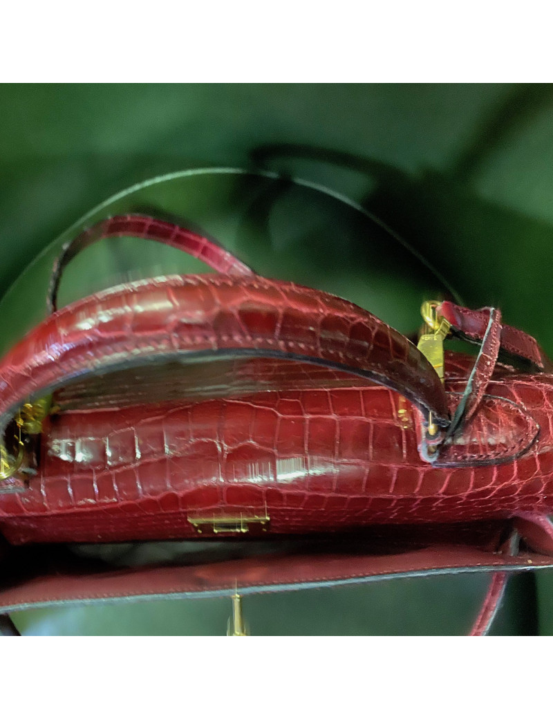Kelly 32 HERMES crocodile rouge H