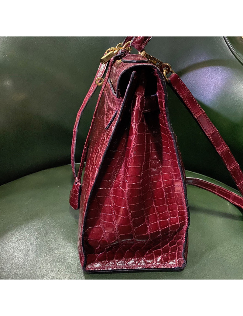 Kelly 32 HERMES crocodile rouge H
