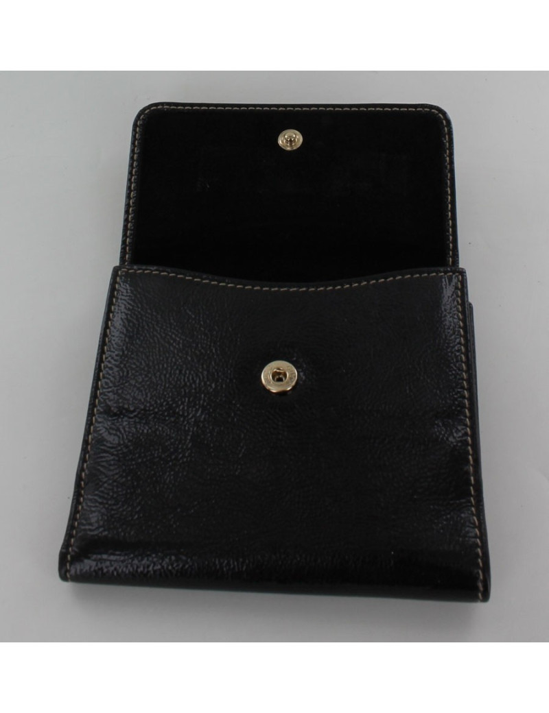 porte monnaie GUCCI  en vernis noir