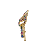 CHANEL CC Hair Clip in Gilt Metal and Multicolored Rhinestones