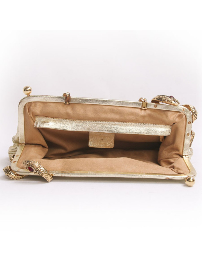 Pochette VALENTINO en cuir doré