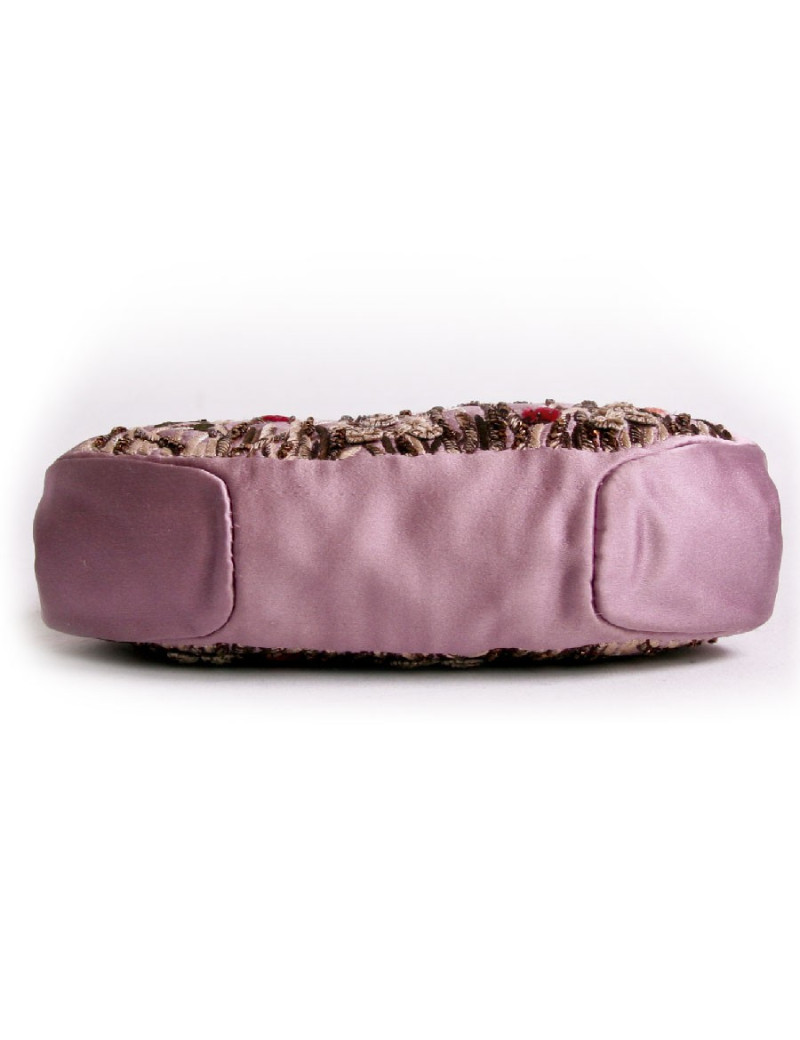 Mini sac du soir VALENTINO brodé violet