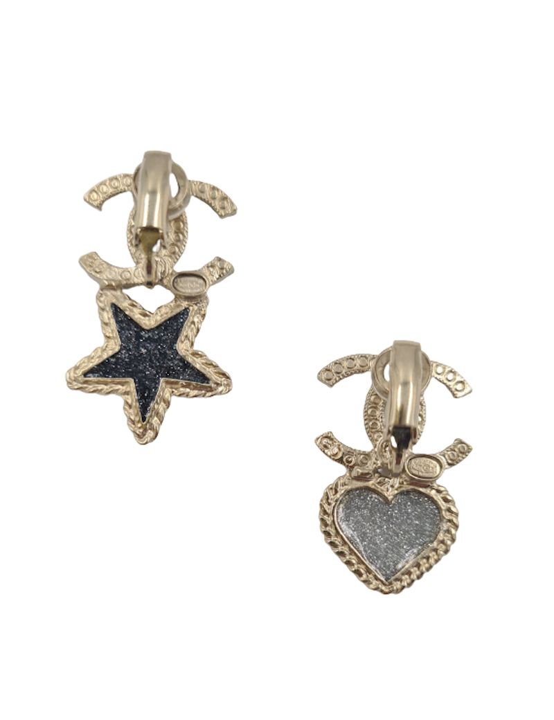 Clips CHANEL cœur étoile 