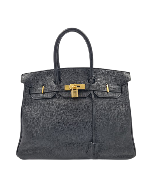 Birkin 35 HERMES veau Fjord noir