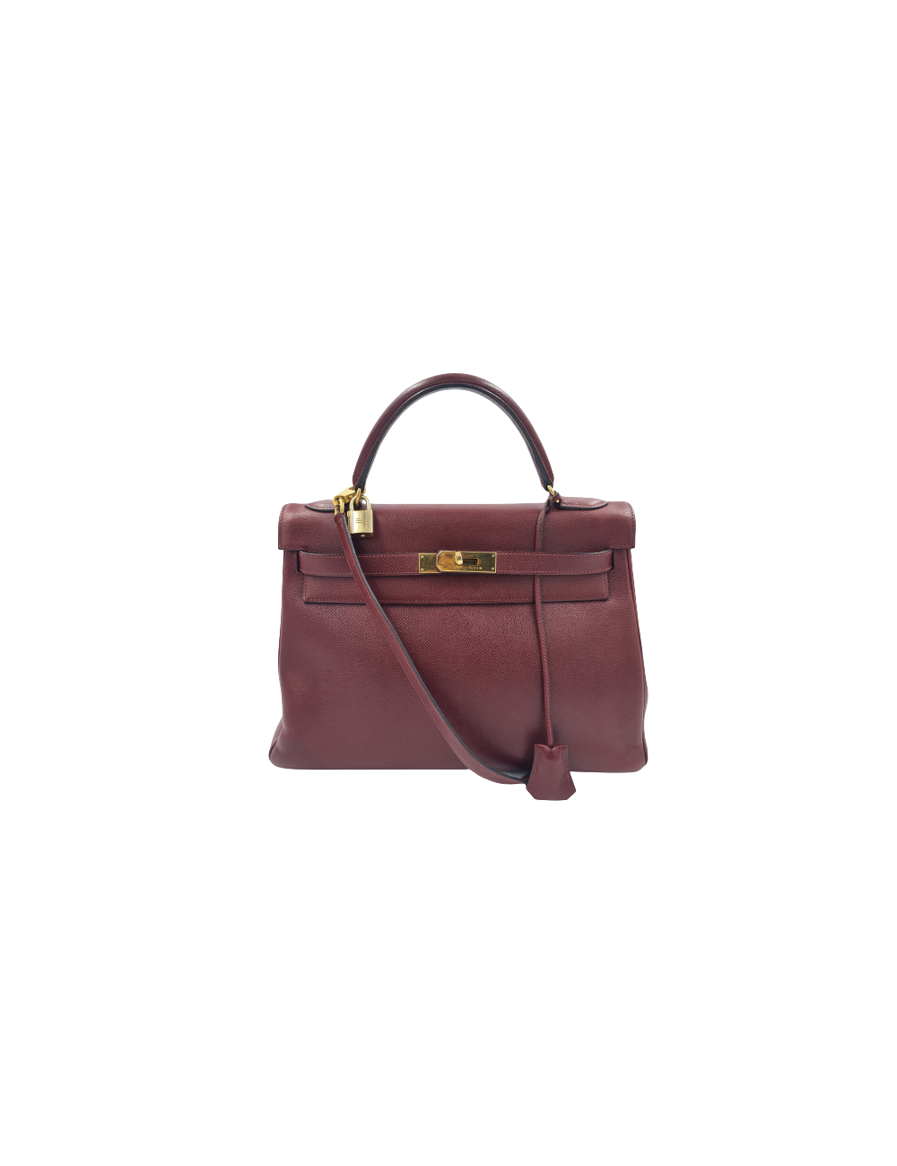 Kelly 32 HERMES rouge H grainé