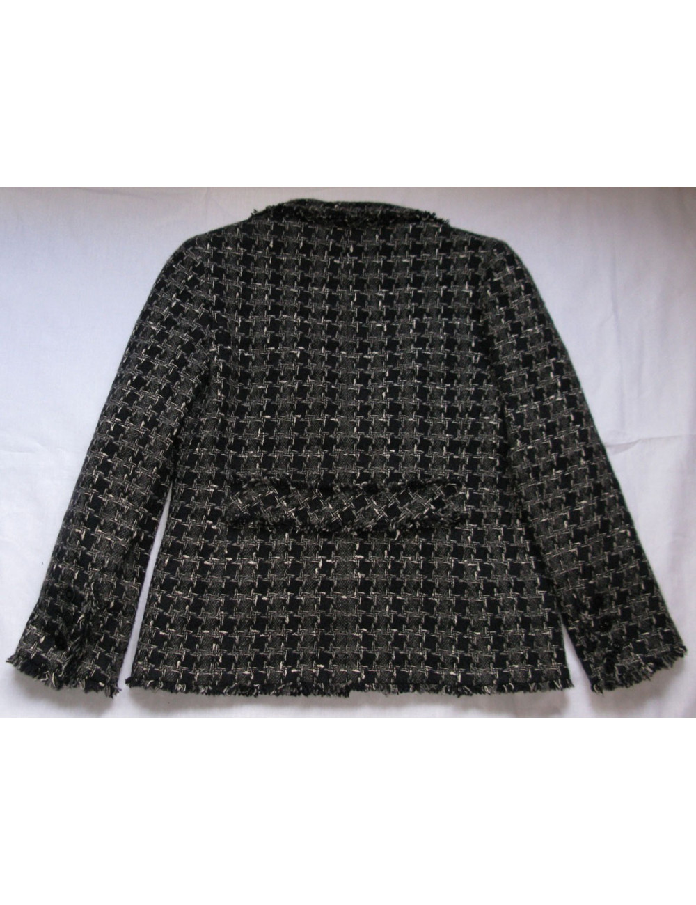 Veste CHANEL en tweed bleu marine T40