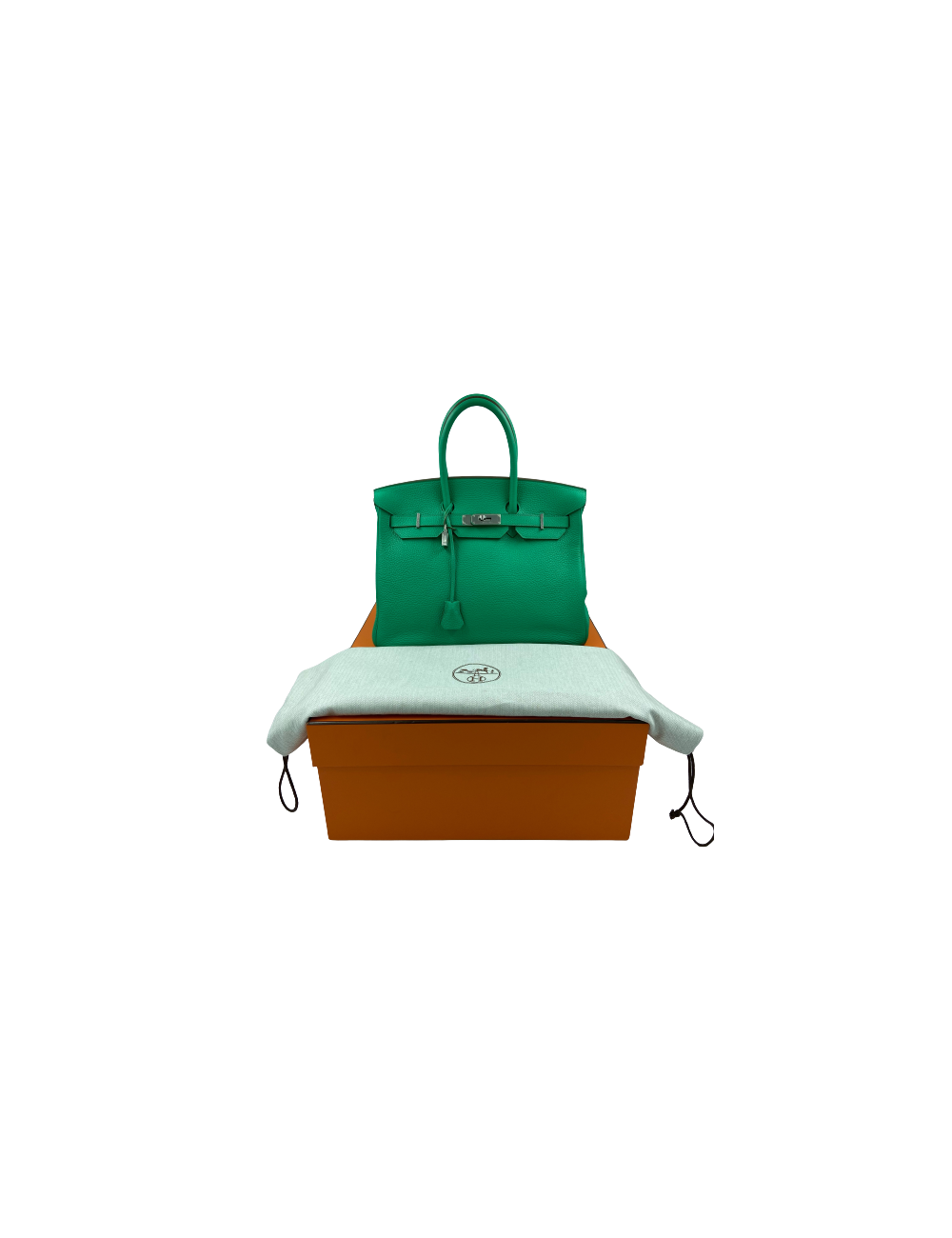 Birkin 35 vert bambou