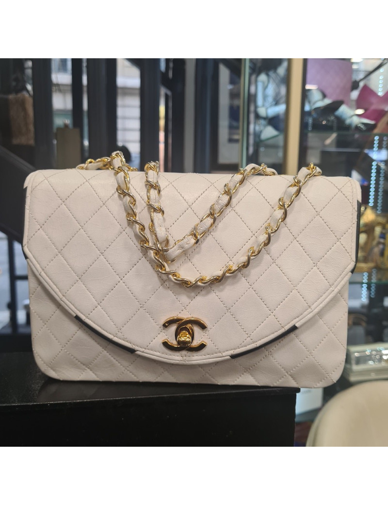Sac à main CHANEL blanc Vintage