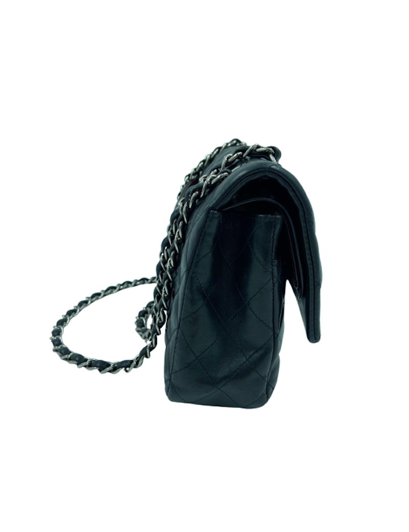 Sac à main Timeless CHANEL cuir lisse noir