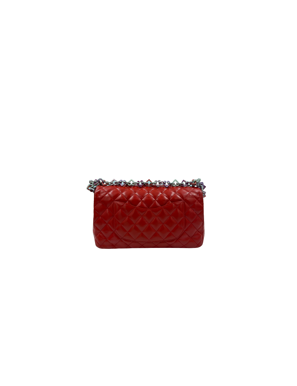 Sac Timeless CHANEL cuir d'agneau rouge