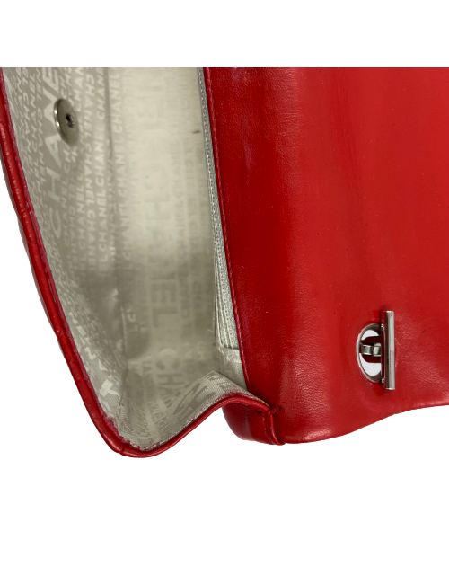 Sac Timeless CHANEL cuir d'agneau rouge