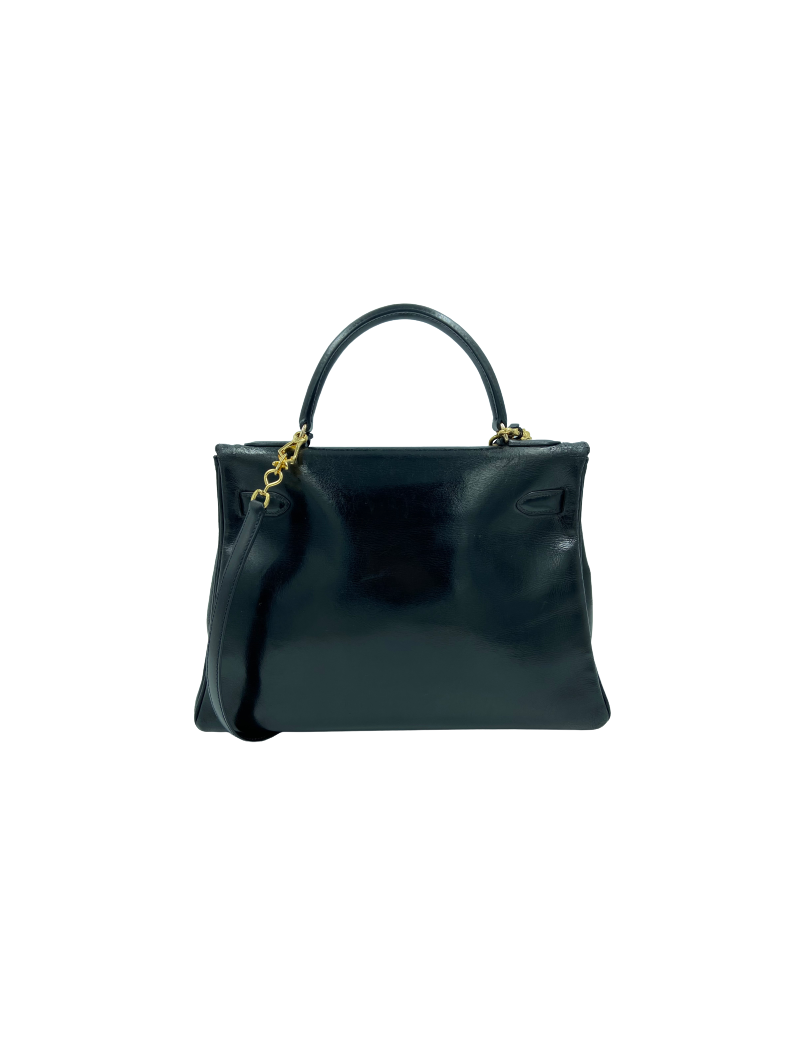 Kelly 32 HERMES box noir vintage