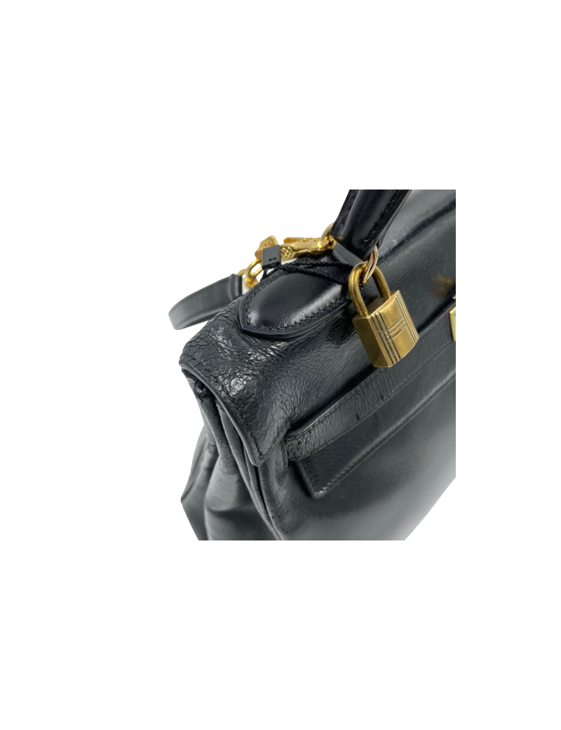 Kelly 32 HERMES box noir vintage