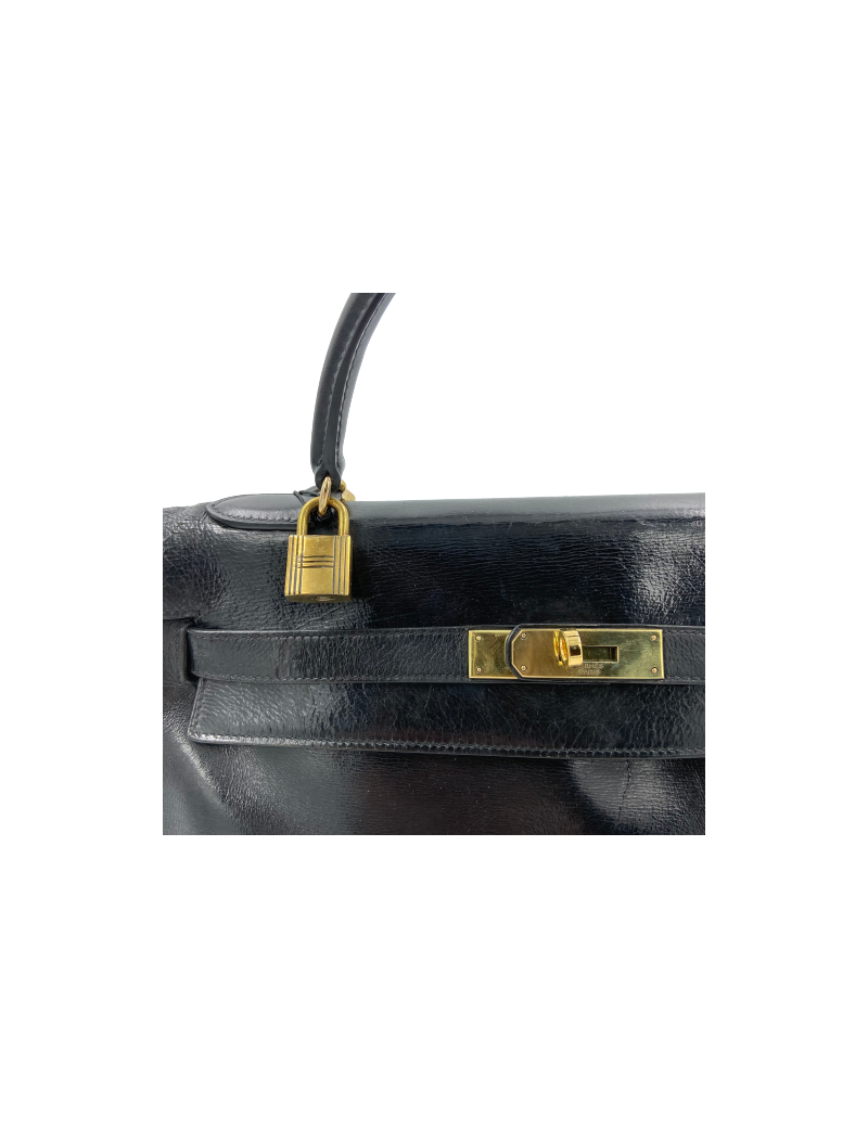 Kelly 32 HERMES box noir vintage