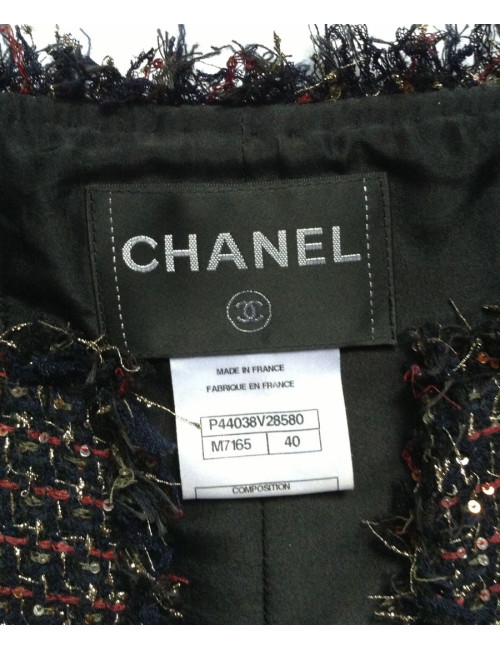 Veste CHANEL en tweed pailleté