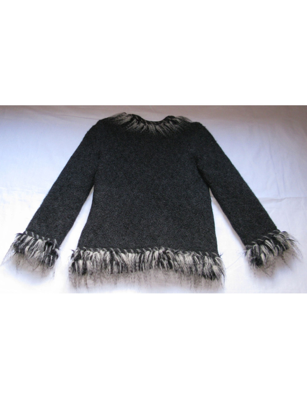 Veste CHANEL T42 en alpaga gris