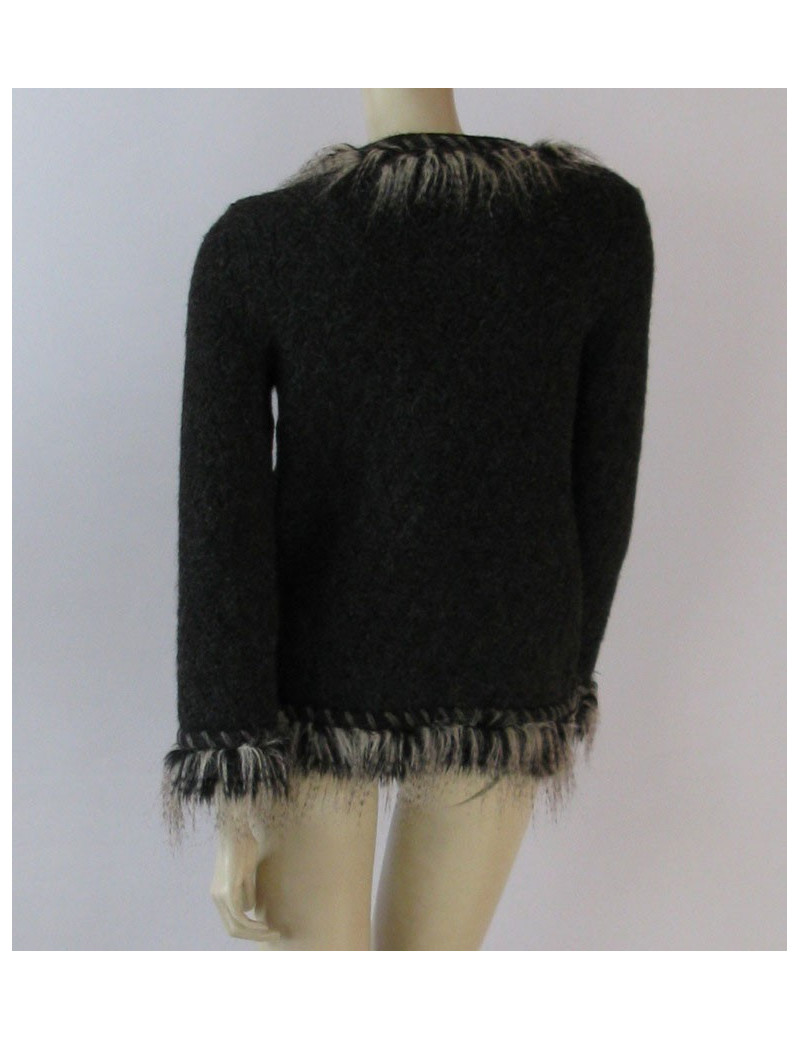 Veste CHANEL T42 en alpaga gris