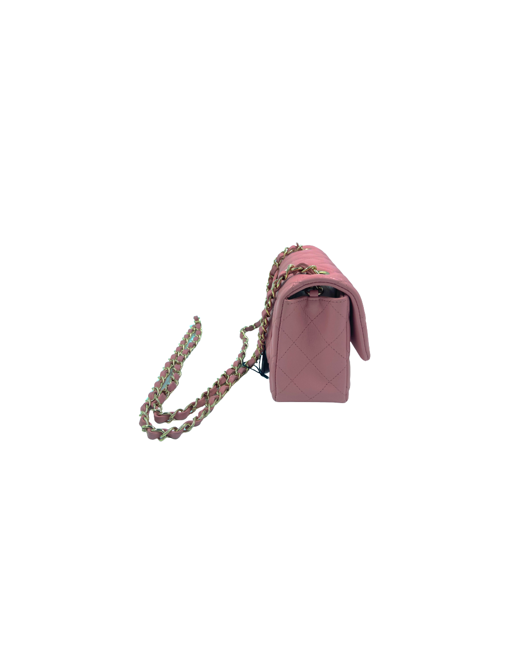 Mini sac CHANEL cuir d'agneau vieux rose