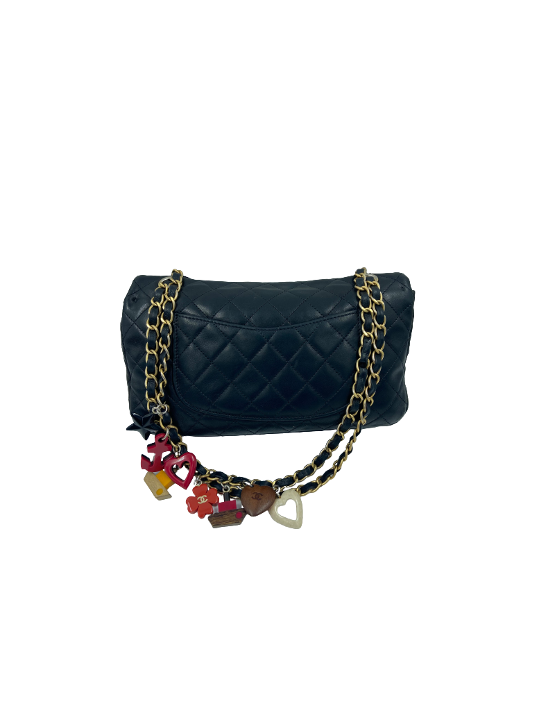CHANEL Mademoiselle bag Croisière black quilted leather