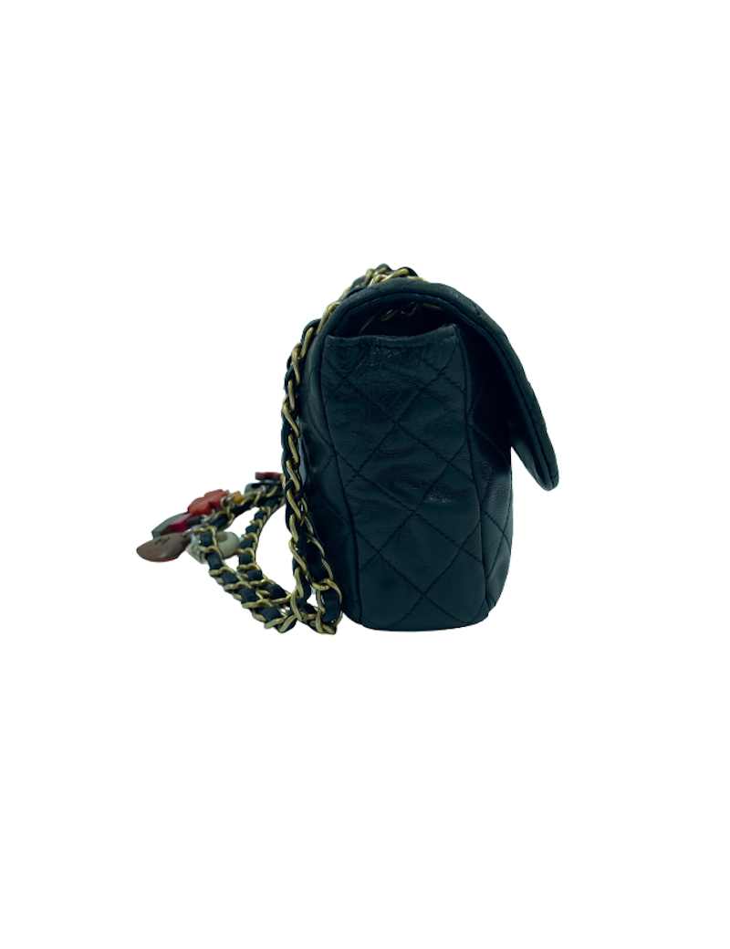 CHANEL Mademoiselle bag Croisière black quilted leather