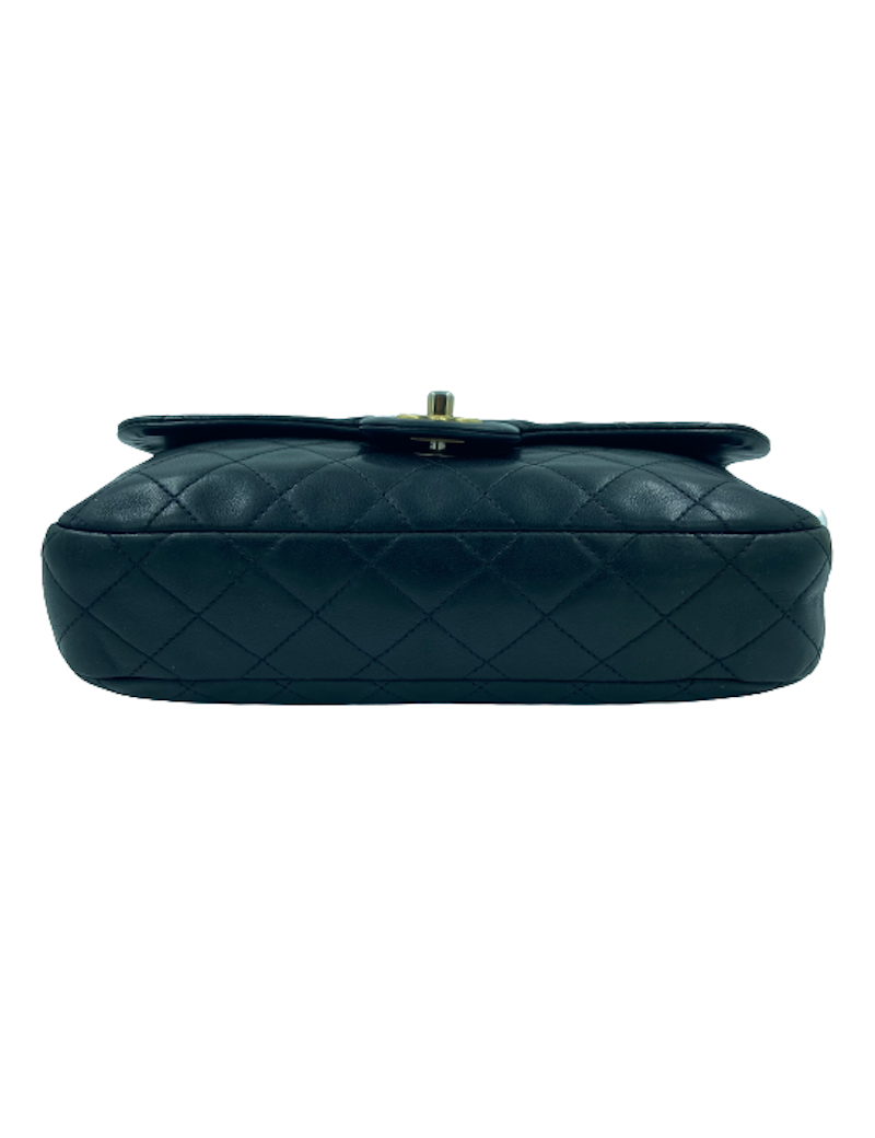CHANEL Mademoiselle bag Croisière black quilted leather