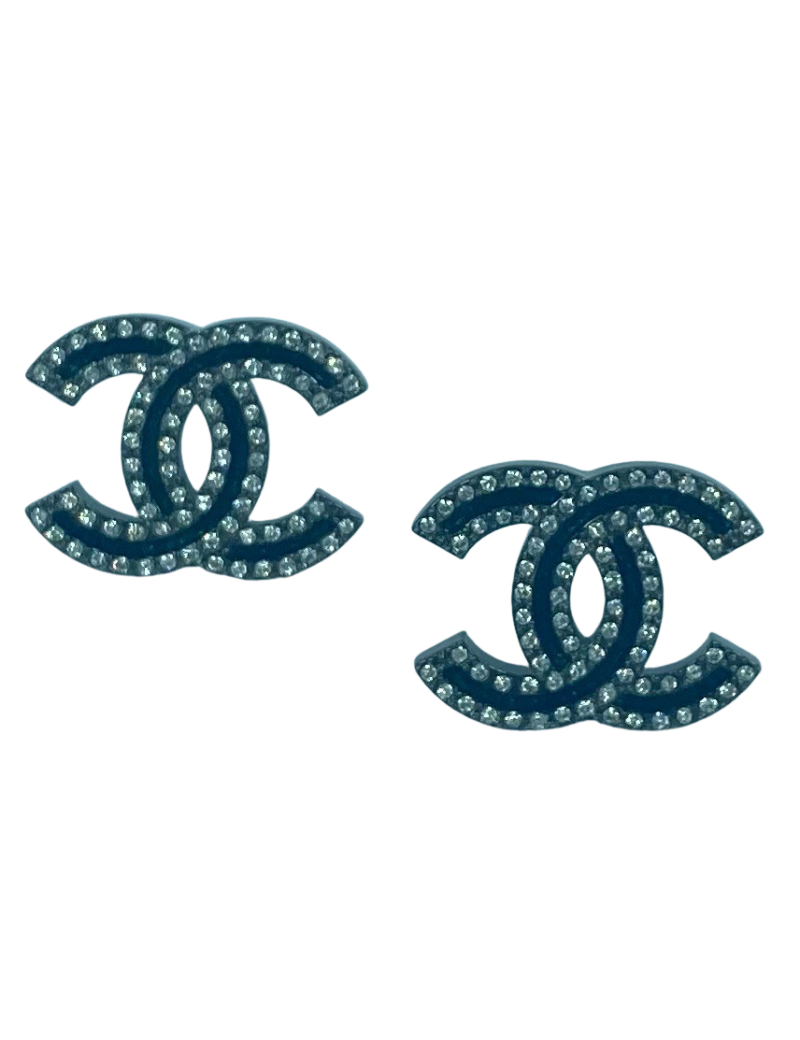 Clous CC strass et ruthenium CHANEL