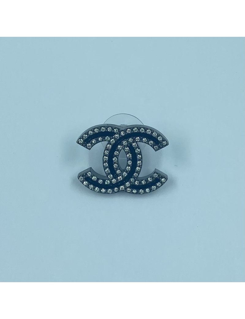 Clous CC strass et ruthenium CHANEL