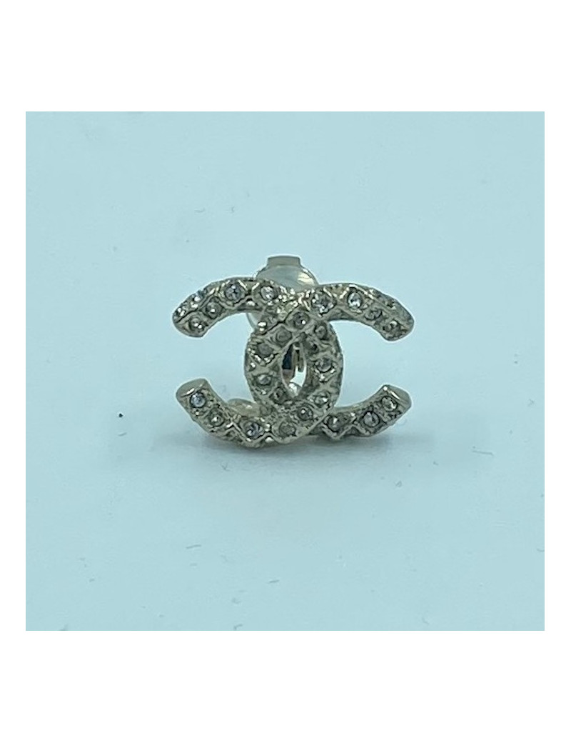 Clips CHANEL strass et métal doré