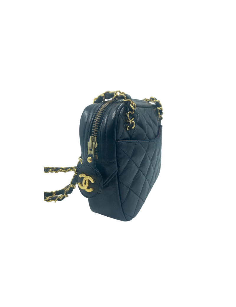 Mini sac Caméra CHANEL noir vintage