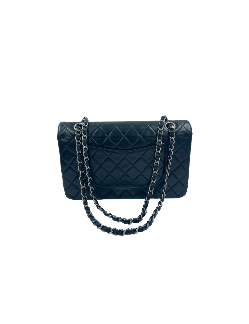 Sac classique CHANEL noir bijouterie argent