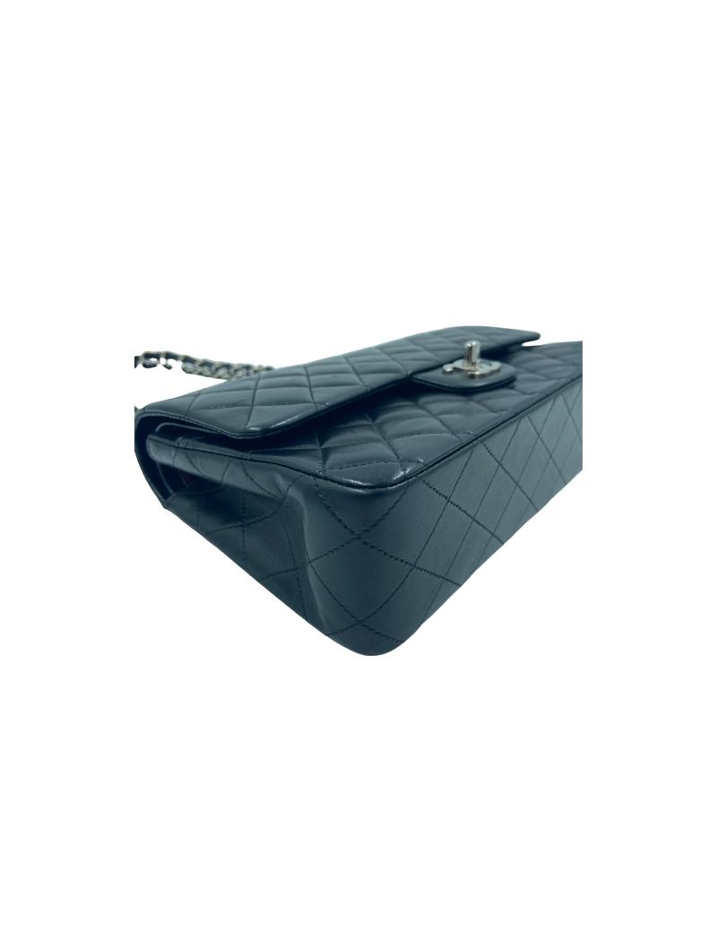 Sac classique CHANEL noir bijouterie argent