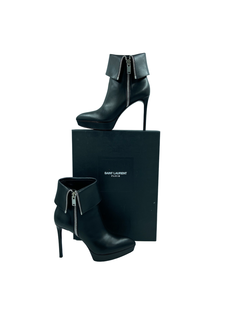 Bottines SAINT LAURENT T40 cuir noir 