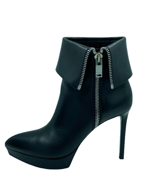 SAINT LAURENT T40 black leather boots