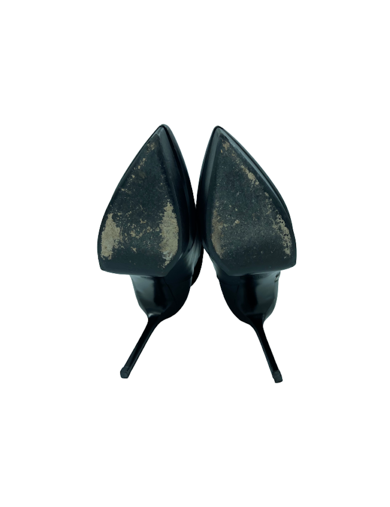 SAINT LAURENT T40 black leather boots