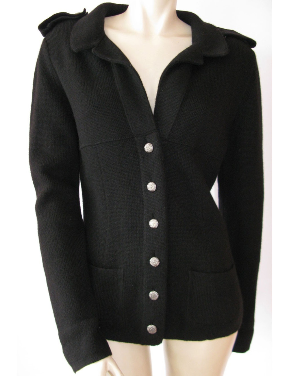 Gilet CHANEL  col chemise