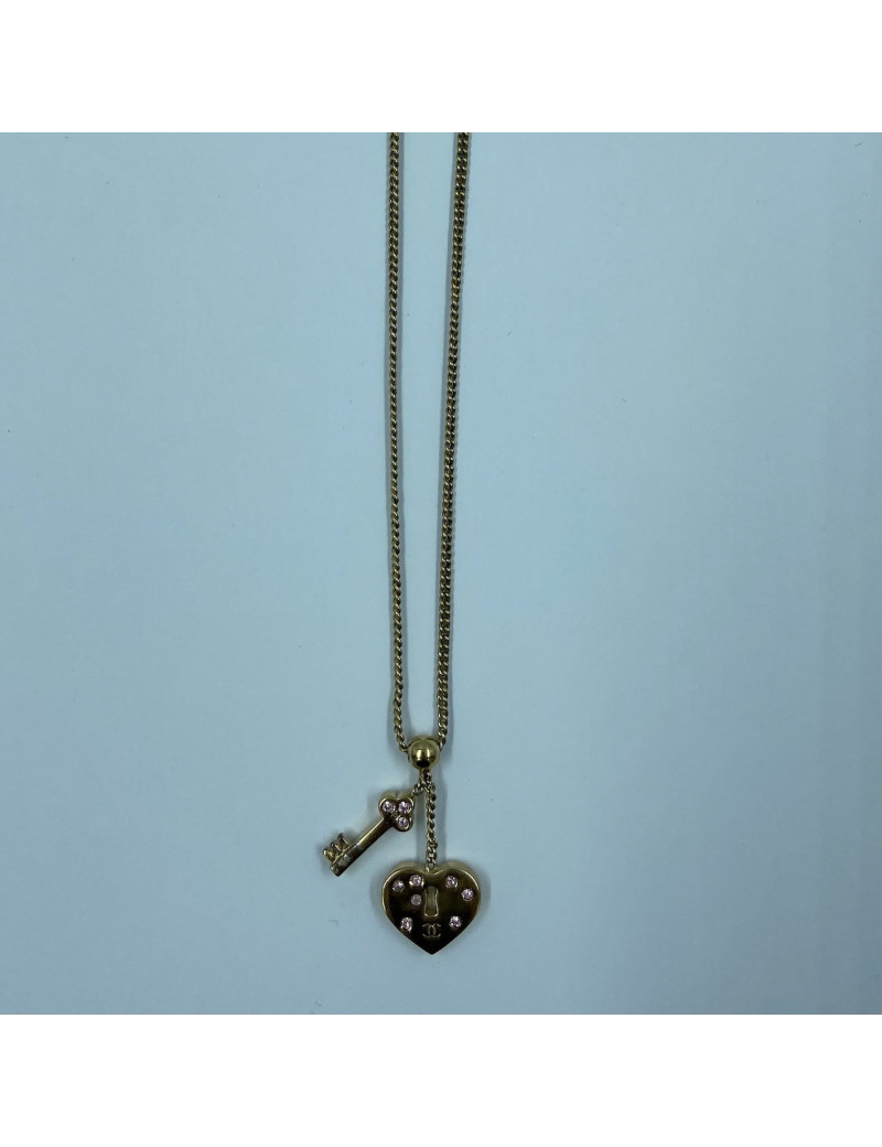 Collier CHANEL coeur et clef