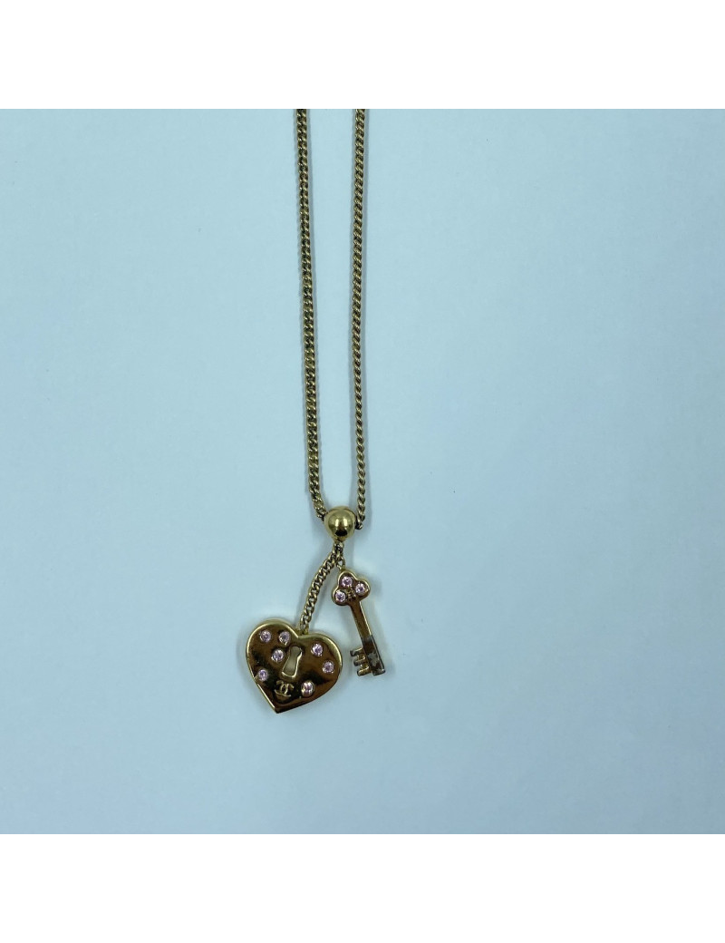 Collier CHANEL coeur et clef