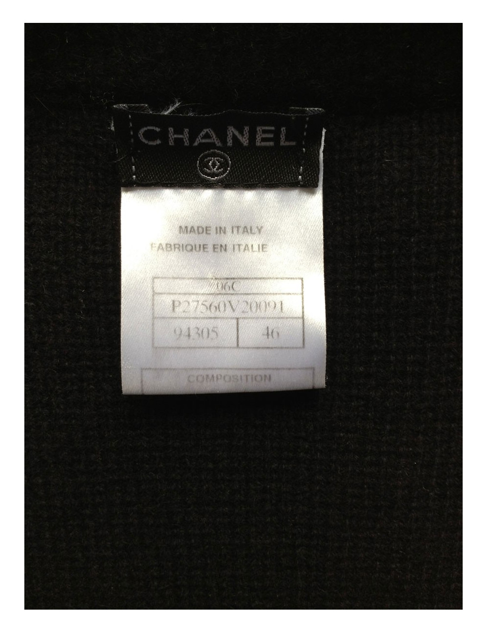 Gilet CHANEL  col chemise