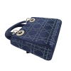 Mini Lady DIOR Handbag in Midnight Blue Satin Fabric and Rhinestones