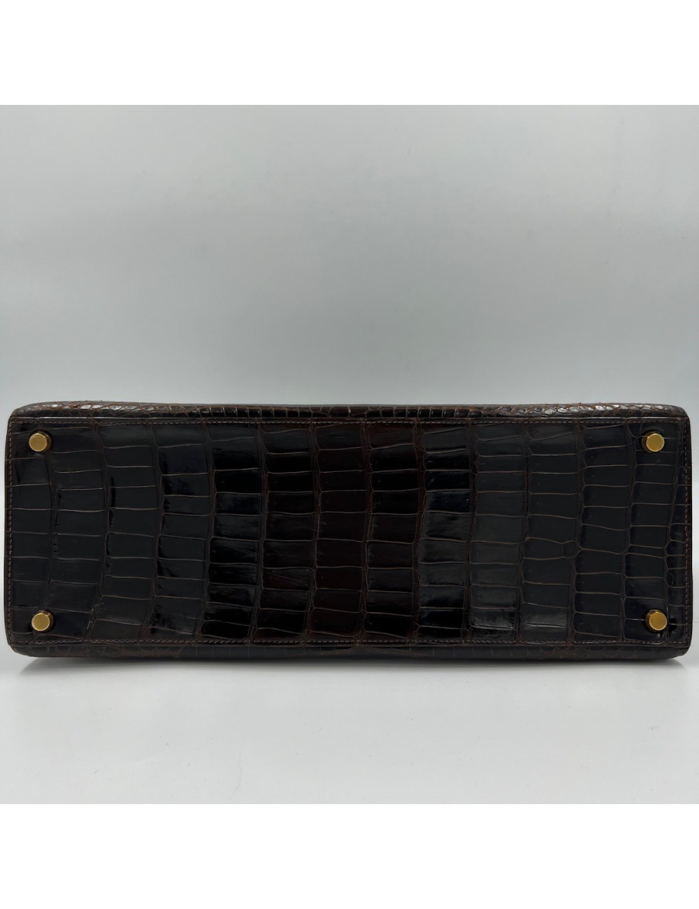 Kelly 35 crocodile Porosus marron 