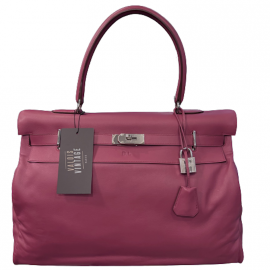 HERMES Kelly Relax 50 Pink Lilac Sikkim Calfskin Leather
