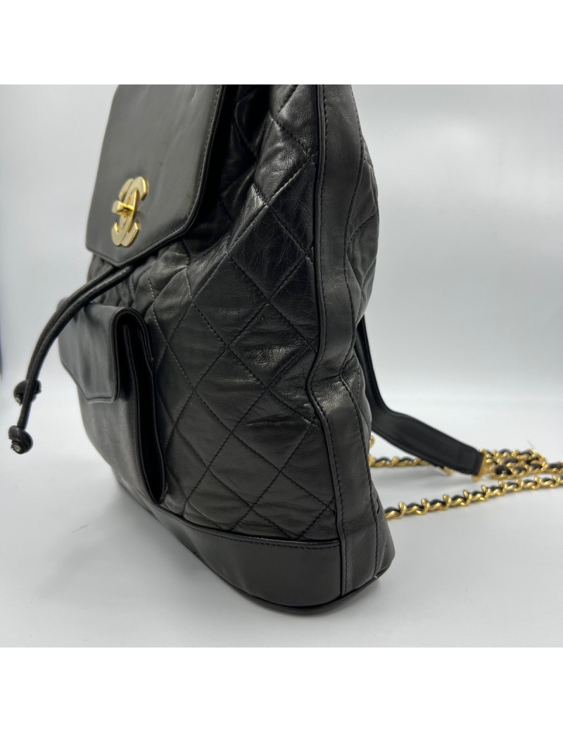 Sac à dos CHANEL vintage noir