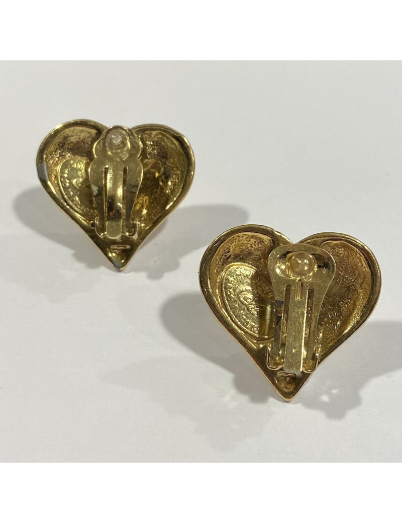CHRISTIAN LACROIX Vintage Heart Clip-on Earrings - Superb Occasion